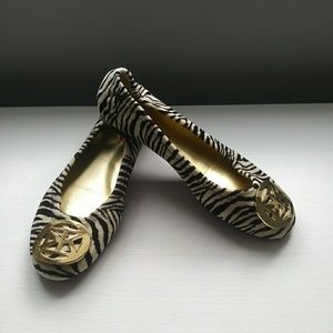 Anne Klein iflex zebra print ballet flats size 6